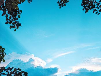 Low angle view of blue sky