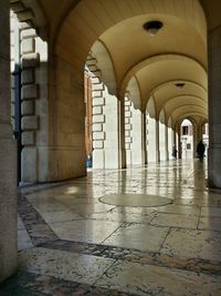 Interior of empty corridor