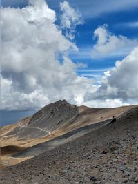 Scenic view of desert against sky