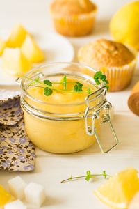 Close-up of food in bowl on table