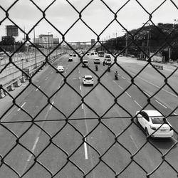 A moment of light traffic from a busy lane