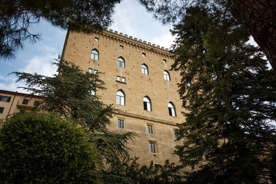 Low angle view of building against sky