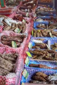 Full frame shot of multi colored candies for sale