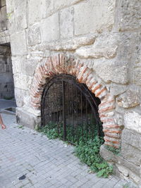 Stone wall of old building