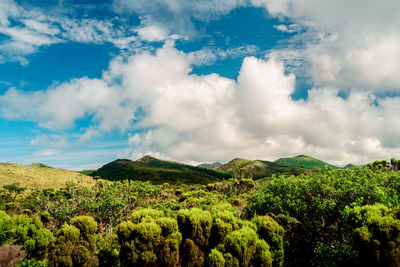 Panoramic view of landscape against sky