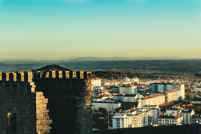 High angle view of city