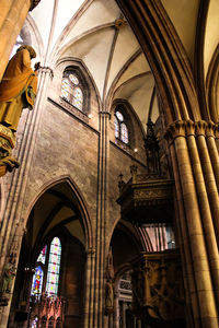 Low angle view of ceiling of cathedral