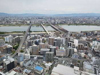 High angle view of cityscape