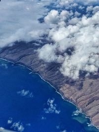 Aerial view of cloudy sky