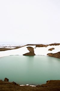 Scenic view of landscape against clear sky