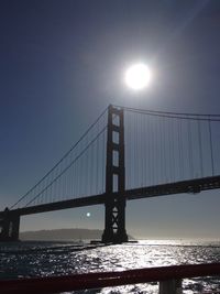 Low angle view of bridge over river