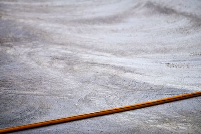 High angle view of feather on table
