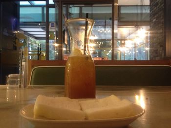 Close-up of drink on table