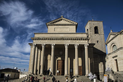 Low angle view of historical building against sky