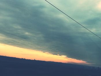 Low angle view of sky during sunset