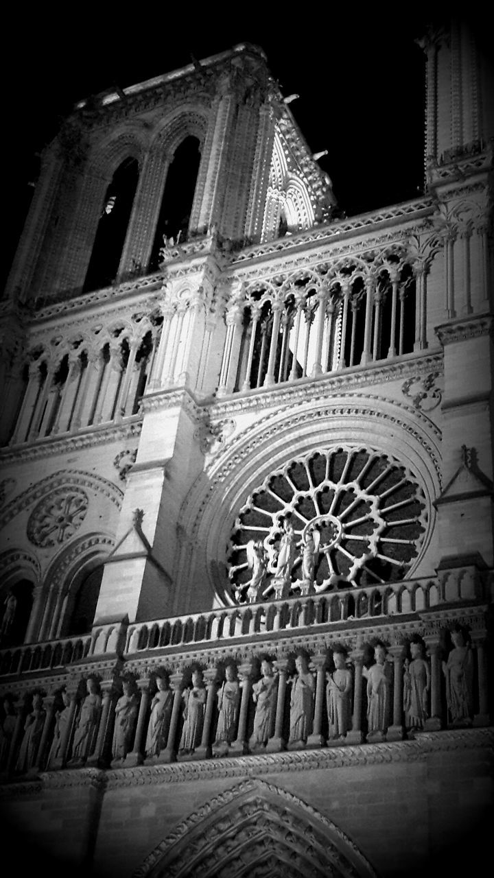 LOW ANGLE VIEW OF FACADE OF CATHEDRAL