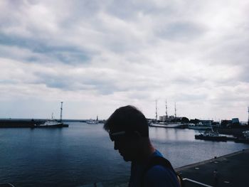 Boats in harbor