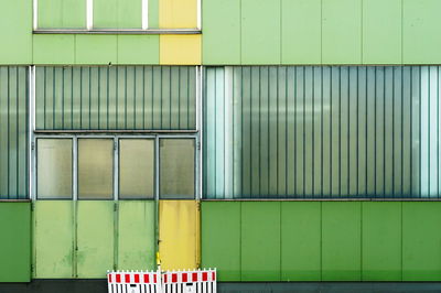 Full frame shot of green building