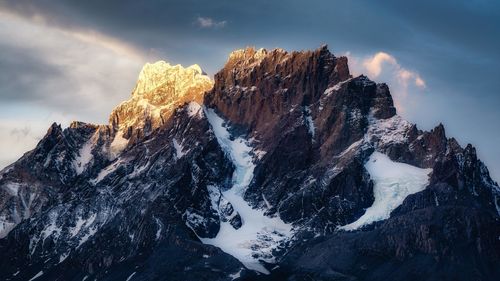 Sunset view of paine grande