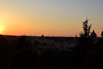 Built structure at sunset