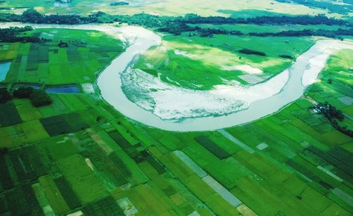 Aerial view of landscape