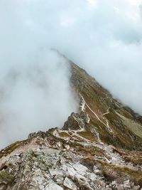 Low angle view of mountain against sky