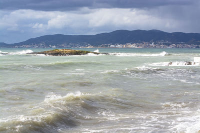 Scenic view of sea against sky