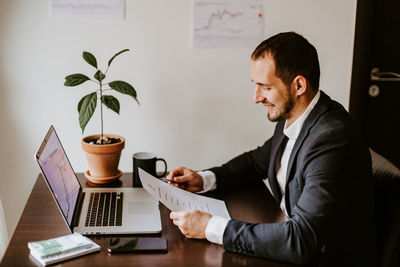 Man sitting on table