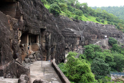 Panoramic view of buildings in village