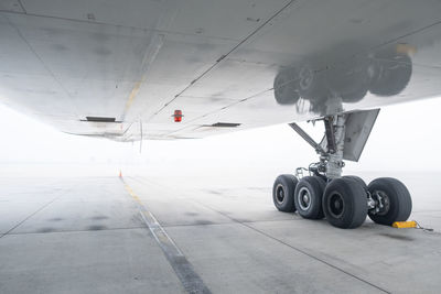 Airplane at airport runway