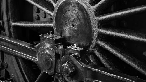 Close-up of old machinery