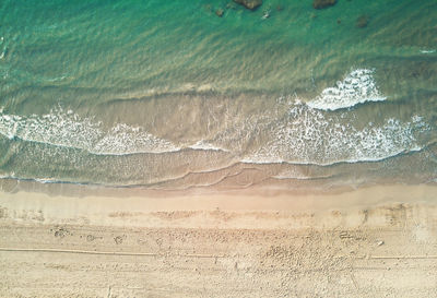 High angle view of sea shore