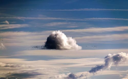 Scenic view of vapor trail against sky