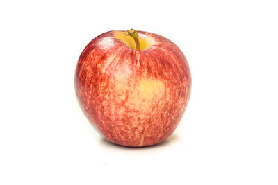 Close-up of apple against white background