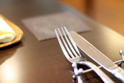 Close-up of food on table