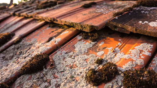 Full frame shot of old rusty metal