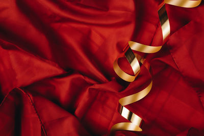 Full frame shot of red fabric