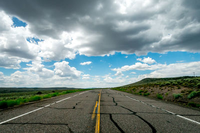 Road against sky