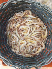 Close-up of wicker basket