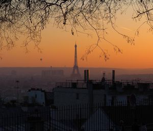 Eiffel tower at sunset