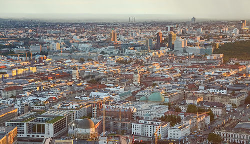 High angle view of cityscape