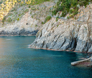 Scenic view of rocks in sea