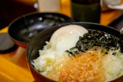 Close-up of served food