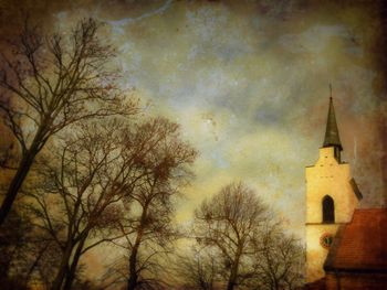 Low angle view of church against sky