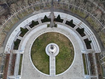 High angle view of historical building