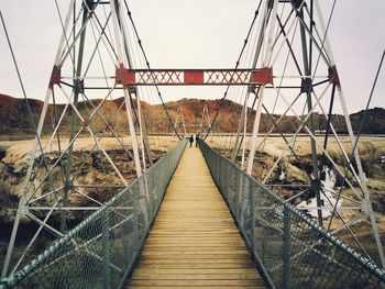 Railroad tracks against sky
