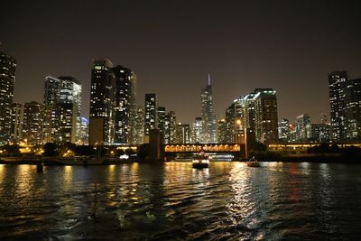 City skyline at night