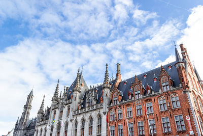 Provincial court building at the market square of bruges