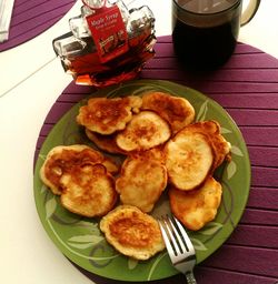 Close-up of food in plate on table