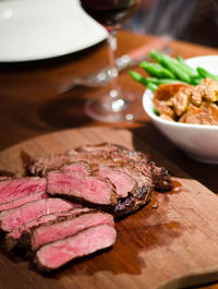 Close-up of served food